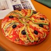 OUKEYI Pizza Shaped Pillow Funny 3D Giant Round Food Plush
