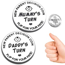 Funny New Parents Decision Gift,Pregnancy Gifts New Dad Mom Gifts,New Parents Gifts for Couples Halloween Thanksgiving Christmas Gift for First Time to be Moms Dads Daddy Mummy Double Sided