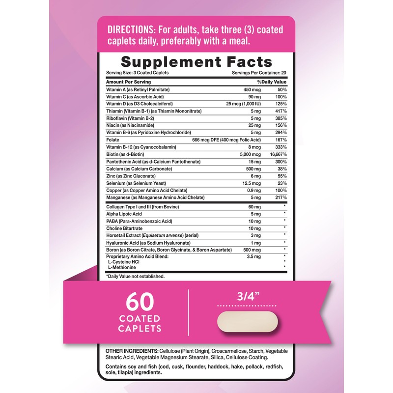 Nature's Truth Hair Skin and Nails | 60 Caplets |
