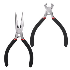 2 Pack Zipper Repair Kit Nail Puller Pliers Zipper Fix Install Pliers and Tool for Zippers Replacement End Cutting Plier for Jewelry Making Zippers Install