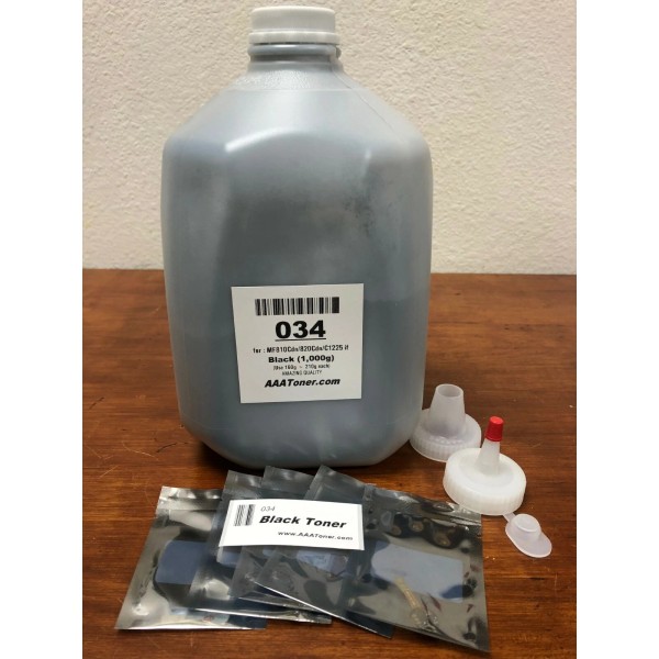 For Canon (1,000g) Black Toner Refill for Canon 034, MF820Cdn