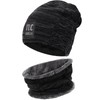 Bequemer Laden Mens Winter Beanie Hat Scarf Set Warm Knit
