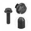 sourcing map Hex Flange Screw 10.9 Degree Carbon Steel Hex