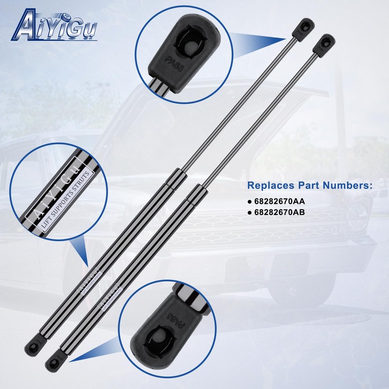 AiYiGu Rear Window Shocks Struts for 2018-2025 Jeep Wrangler