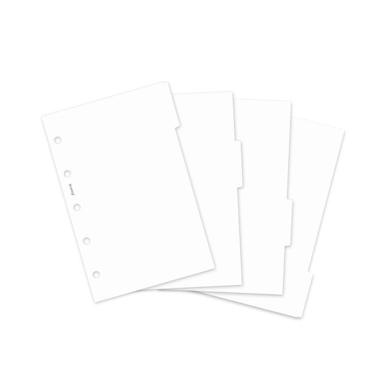 Filofax White Dividers Mini Size, 4.8-inches Height, Cardstock, B132874