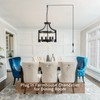 AOLALA Plug in Chandelier Black Farmhouse Pendant Light Fixture, Adjustable