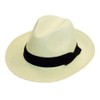 Quality White Straw Panama Hat with Black Band. (one Size