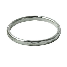 apop nyc "Disko 2mm Sterling Silver Band Thin Ring Size 5 Faceted