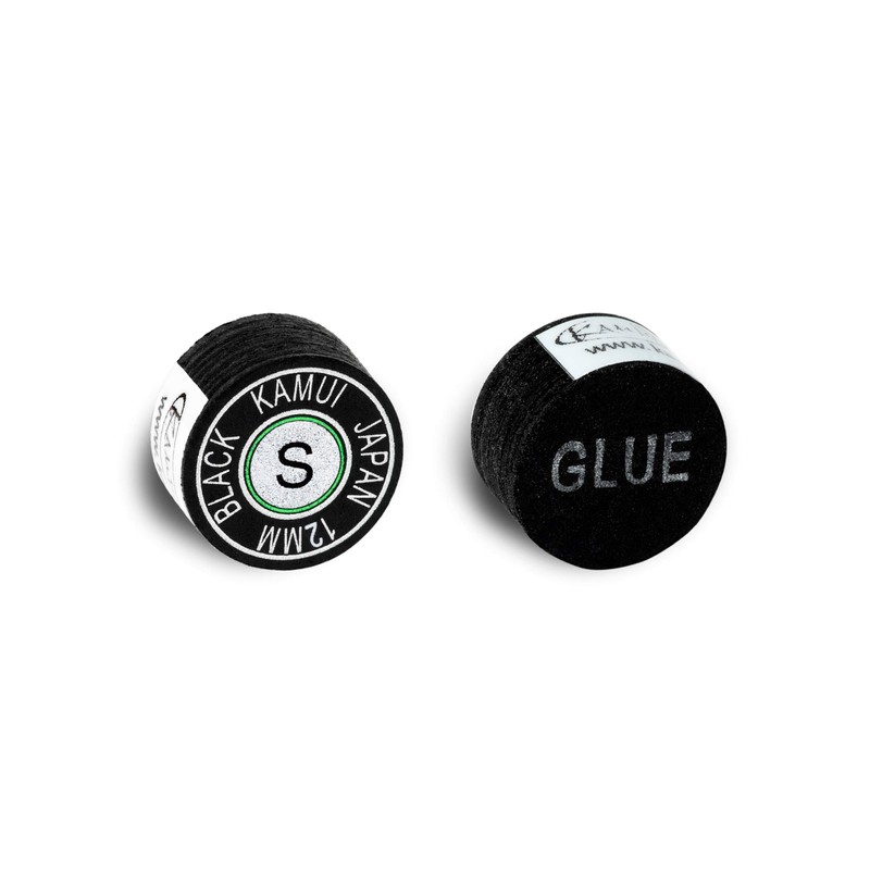 KAMUI Black Laminated Pool Billiard CUE TIP1 pc (Soft, 12