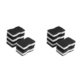 DOITOOL Pack of 10 Cleaning Sponge Double-Sided Sponge Black Kitchen Sponge Scouring Pads for Cleaning Sponge Mat Kitchen Cleaning Sponge Sponge for Dishwashing