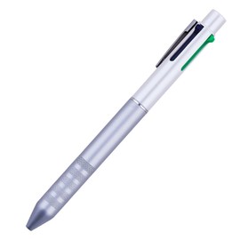 HeTaoCat Multi Color Pen 4 In 1 Multi function Pen with Black, Blue, Red, Green, Metal Gel Ballpoint Pen, 1-Count (White)