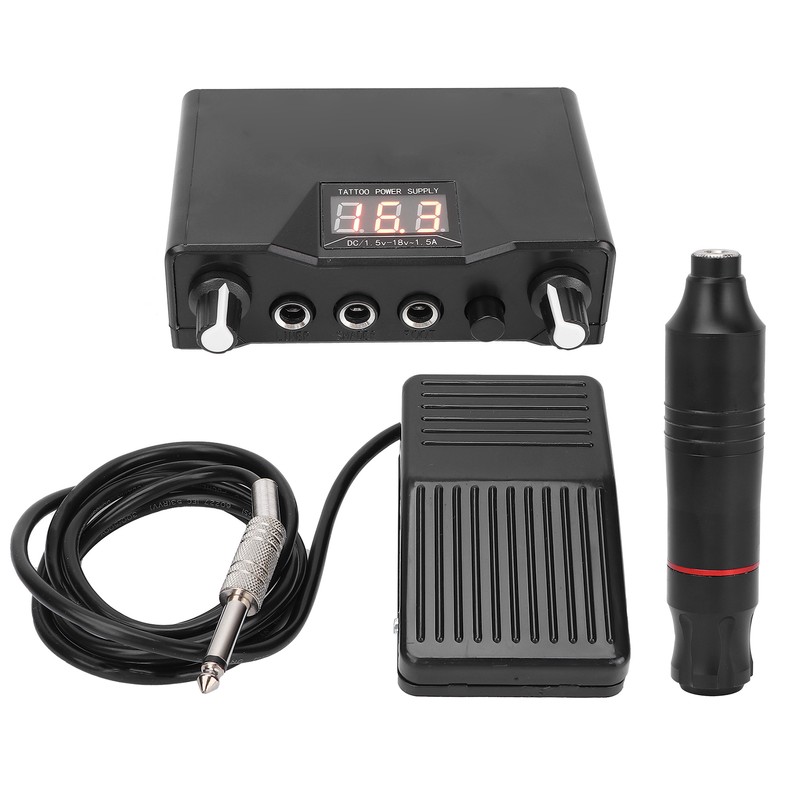 Professional Tattoo Pen Kit Tattoo Machine Foot Pedal Power Supply