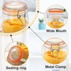Encheng 32 oz Wide Mouth Mason Jars with Airtight Hinged