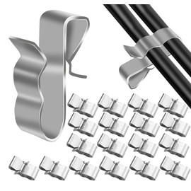 Photovoltaic Cable Clips, Cable Holder, Pack of 50 PV Cable Clamps, Pendant Wire Clips, Stainless Steel Solar Module Cable Clips, Pendant Frame, Wire Clamps, Solar Module, Fixation Clips, Stainless