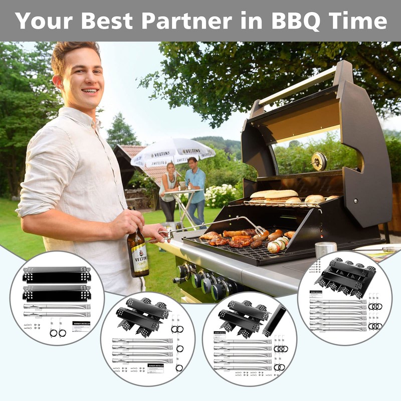 Barbqtime 6 Burner Grill Replacement Parts for Nexgrill 720-0898,720-0896CA, Porcelain