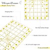 WhisperDream Acrylic Sewing Ruler - 3 Pack Yellow Quilting Rulers