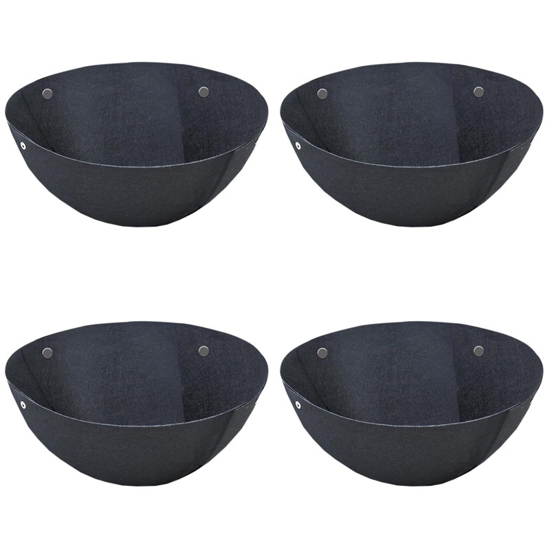 Black Hanging Basket Liners, Round Fabric Planter Basket Liner, Hanging