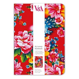V&A Peacock Quilt Design A5 Luxury Notebook (14.8 x 21 cm)