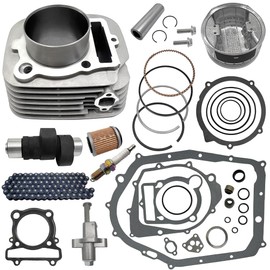 GOLKNHA Camshaft & 83mm Cylinder Piston Complete Gasket Top End Rebuild Kit Compatible with Yamaha Warrior 350 Raptor 350 Bruin 350 1987-2006 Silver