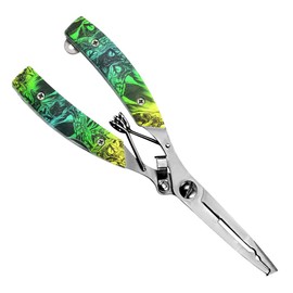 Fishing Lip Gripper, Stainless Steel Fishing Hook Remover Multi Tools Fishing Pliers Scissors for Outdoor Fishing - Tricolour
