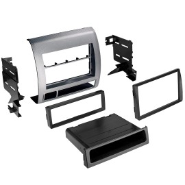American International New Double Din Dash Install Kit TOYK972S Silver for 2005-2011 Toyota Tacoma