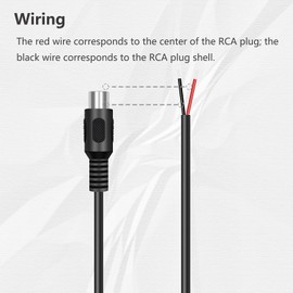Bolvek 2 Pack RCA Female to Speaker Wire, RCA Female Plug Adapter Connector to Bare Wire Open End Audio Cable for Amplifier Audio Video Receiver Speakers