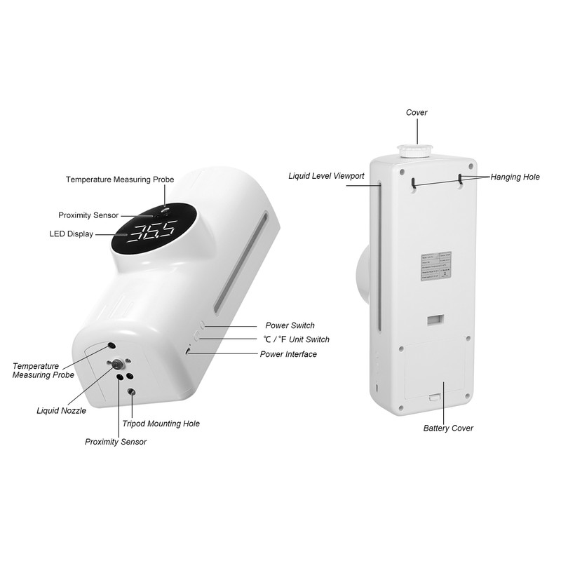1000ml Wall Mounted Automatic Soap Dispenser Hand Sanitizer Dispenser Non-contact
