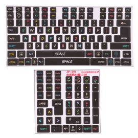 Vikye 2PCS/Pack Universal English Keyboard Stickers, Frosted Surface Replacement Mechanical Keyboard Keyboard Letters Stickers, Keycap Button Stickers for Computer Desktop, 84 to 108 Keys