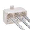 Installerparts RJ11 6P4C Line Splitter - Line1/Line2/Line1+Line2 - White