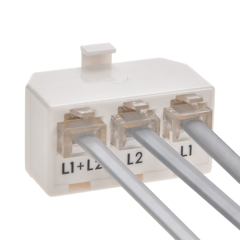 Installerparts RJ11 6P4C Line Splitter - Line1/Line2/Line1+Line2 - White