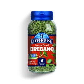 Litehouse Freeze Dried Oregano - Substitute for Fresh Oregano, Jar Equal to 3 Oregano Fresh Bunches, Organic, Oregano Seasoning, Non-GMO, Gluten-Free - 0.28 Ounce