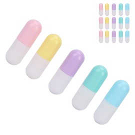 20 Pack Empty Lip Gloss Containers for Pockets Or Makeup Samples, Mini Refillable Cute Lip Balm Bottles, DIY Lip Gloss Tubes, 5 Colors