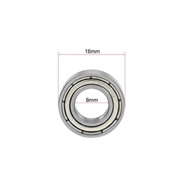 TA-VIGOR 4Pcs 688ZZ Deep Groove Ball Bearings, Z2 8mm x 16mm x 5mm Double Sealed Industrial Bearings, Chrome Steel Skateboard Bearings for Motor Electrical Instrument Equipment