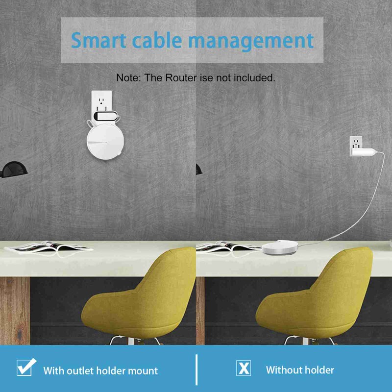 Wall Mount Router Bracket Plastic WIFI Router Outlet Holder for