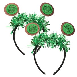 Baluue 2pcs Headband Hair Bows Hair Accessories for Decorative Hair Clip Hair Accessories for Women Party Hair Hoop Clips Fruit Party Headwear Fancy Birthday Green Felt Cloth