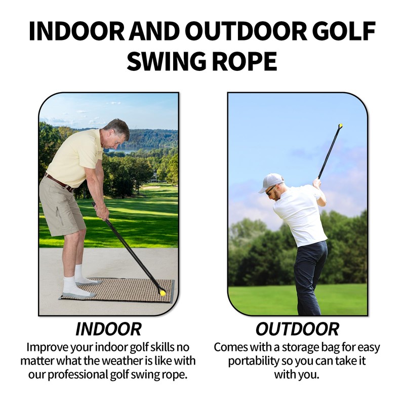 Gosknor Golf Rope Swing Trainer, Professional Portable Golf Rope Swing