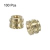uxcell Knurled Insert Nuts, 100pcs M1 x 1.5mm L x