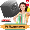 G.CATACC 4-Pack Pan Scrapers, Durable Plastic Dish Scraper Tool for