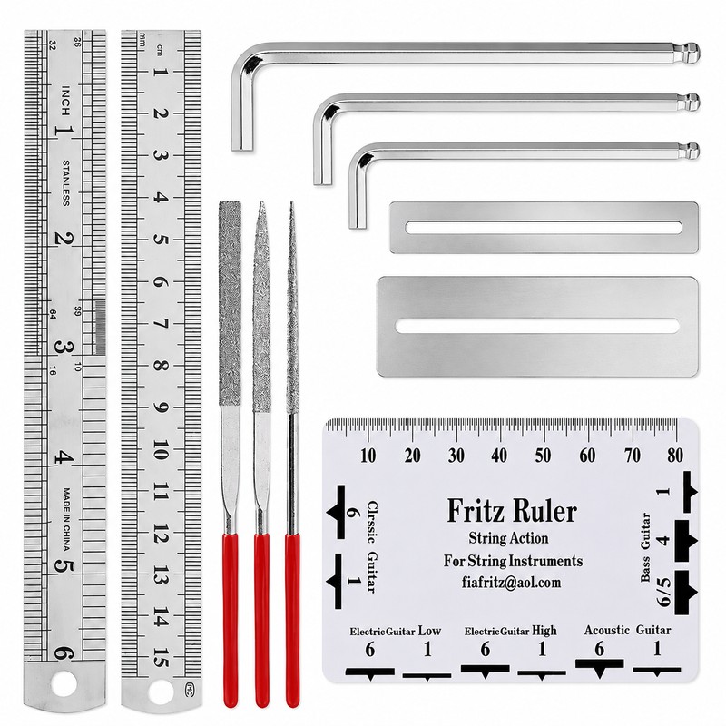 Guitar Repair Tool Kit for String Instrument Maintenance – 26-Piece