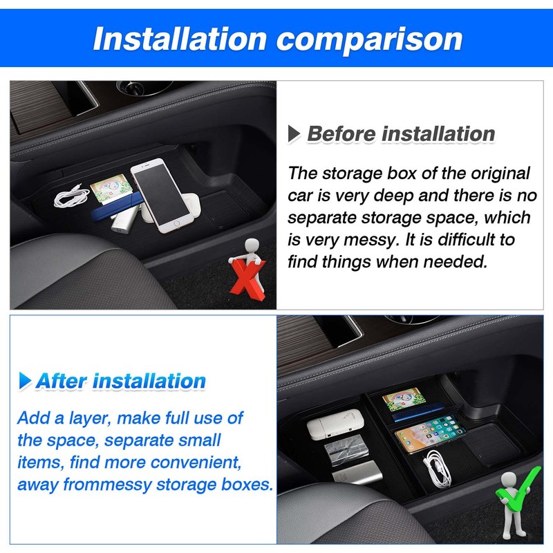 Autorder Lower Center Console Organizer Toyota Sienna 2021-2026 Interior Accessories