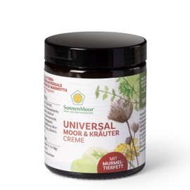 Moor and Herbal Cream with Marmot Fat 140 g - Natural Marmot Ointment for Rubbing for Skin and Joints from the Austrian Family Business SonnenMoor