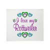 CafePress Love My Rottweiler Throw Blanket Super Soft Fleece Plush