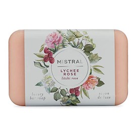 Mistral Classic Bar Soap, Lychee Rose, 2 Bars