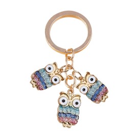 Bag Charms Cute Owl Keychain Purse Charms for Handbags Bling Car Keys Accessories Gifts for Women