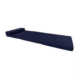 Danfuton Portable Lounger Shikibuton, Flip Foam Beds Sleep Mats 83 x 27 x 3, Navy