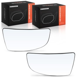 A-Premium 2-PC Driver and Passenger Side Lower Non-Heated Mirror Glass with Backing Plate Compatible with Ford Transit-150, Transit-250, Transit-350, Transit-350 HD, 2015 2016 2017 2018 2019