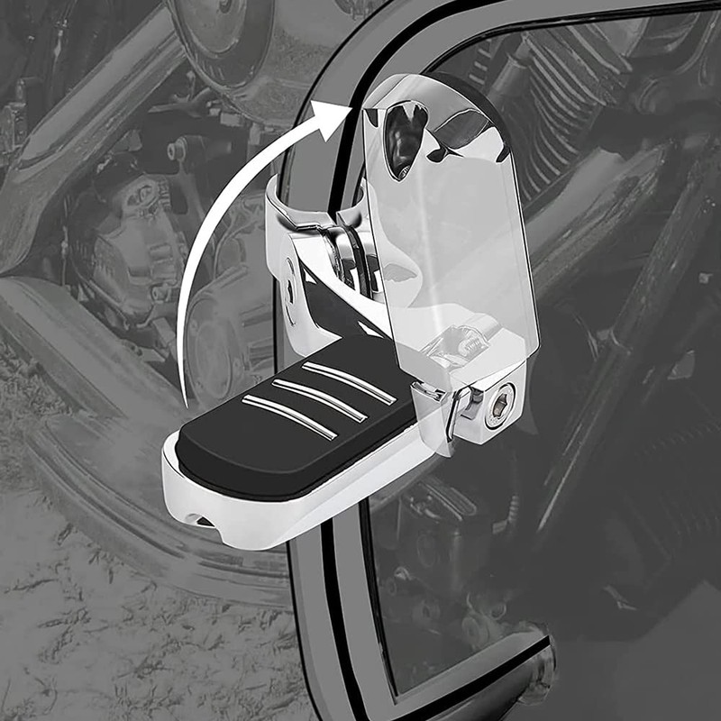 Riloer Motorcycle Footpegs Motorcycle Highway Pegs, Road Engine Guard Foot