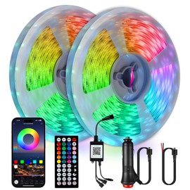 Destlife 2 Pack RV Awning Lights, 40FT 12V LED Light Strip, RV Outdoor Light, Camper Lights RV Porch Light for Motorhome Travel Trailers Food Trucks, RV Underglow Light Kit(RGB)