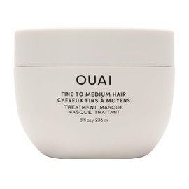 OUAI Máscara de Tratamiento para Cabello Fino a Medio - Mascarilla Hidratante para Ayudar a Reparar las Mechas y Aumentar el Brillo - Con Manteca de Karité, Queratina y Pantenol - Libre de Parabenos