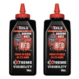 CE Tools Baboon Butt Red EXTREME VISIBILITY Marking Chalk - Red (2-Count) 10 oz (283.5g) Give Me Two Bundle